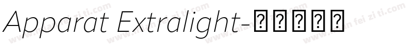 Apparat Extralight字体转换